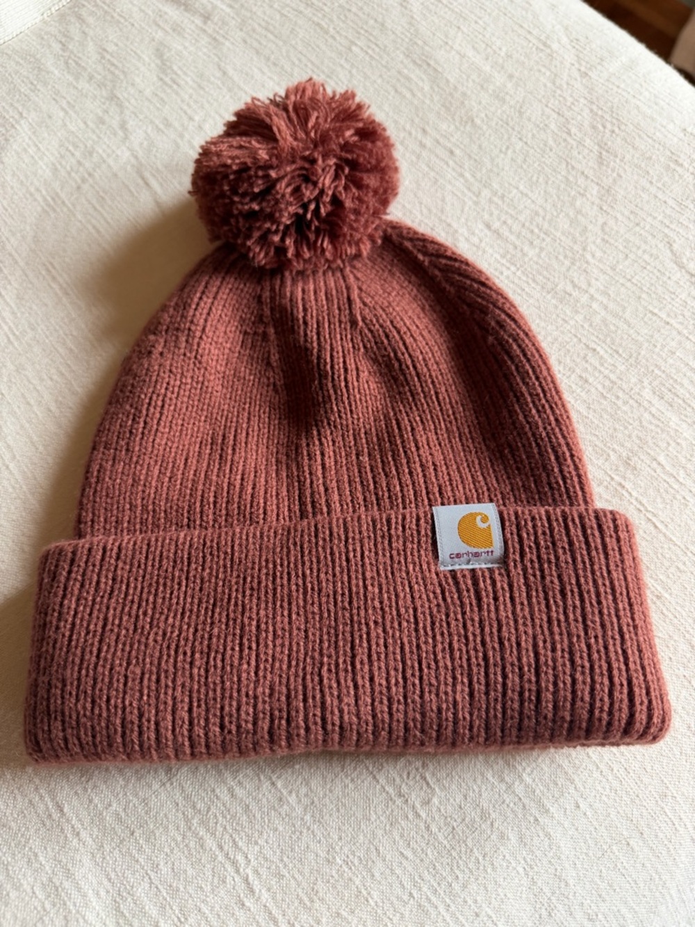Carhartt Pom Beanie - Rose Brown